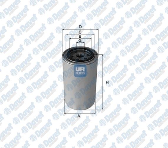UFI 2323700 Yag Filtresi H100 - L300 Minibus - Starex Tci - H100 Kamyonet - Libero - Pregio 2.5 Bongo K2500 T